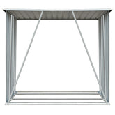 Garden Log Storage Shed Galvanized Steel 64.2x32.7x60.6 Brown